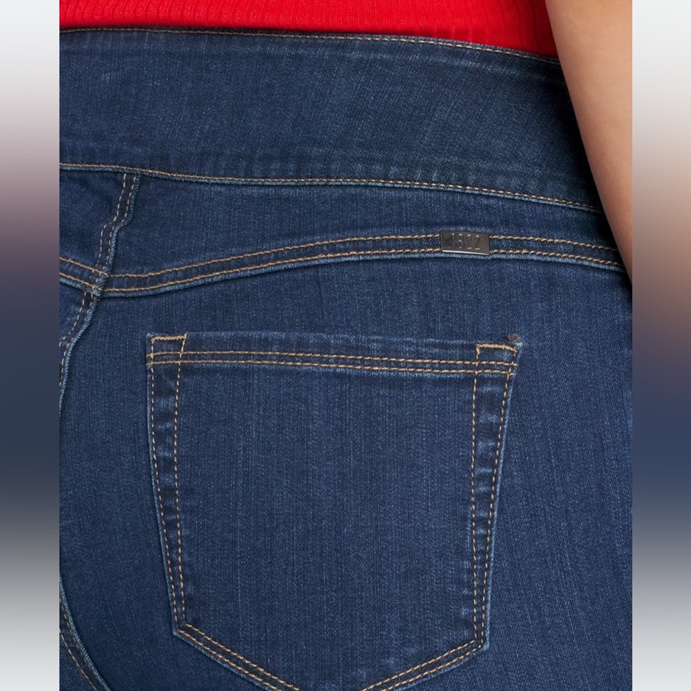 1822 Denim Sofi Vintage Extended Waist Tab Button Wide Leg Jean - Picture 5 of 10